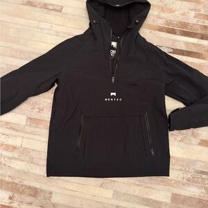 Montec Black Hooded pullover snowboard Jacket